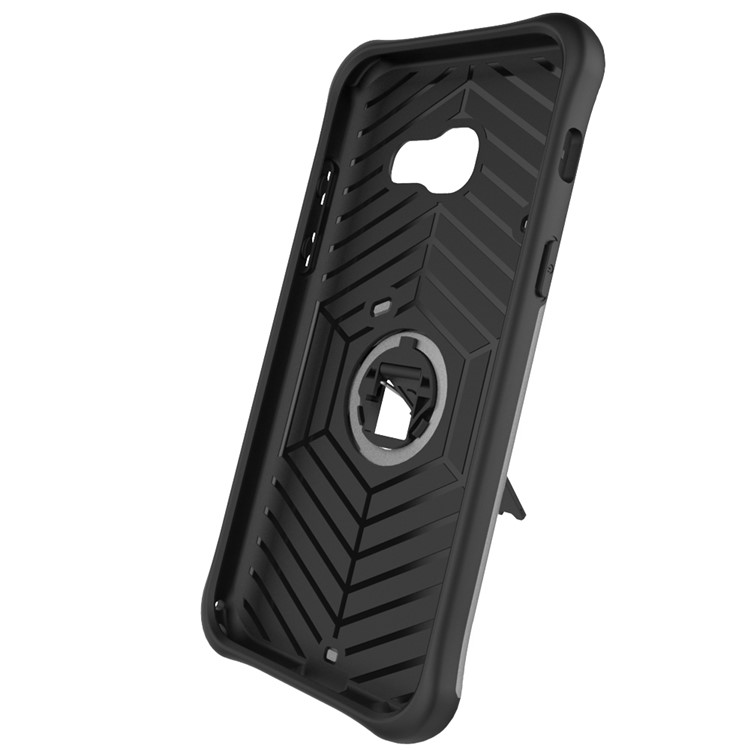 360-Degree Rotary Kickstand Armor PC + TPU Combo Case for Samsung Galaxy A3 (2017) - Silver-11