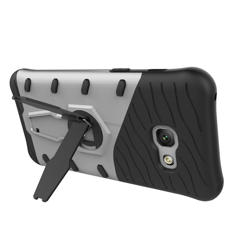 360-Degree Rotary Kickstand Armor PC + TPU Combo Case for Samsung Galaxy A3 (2017) - Silver-6