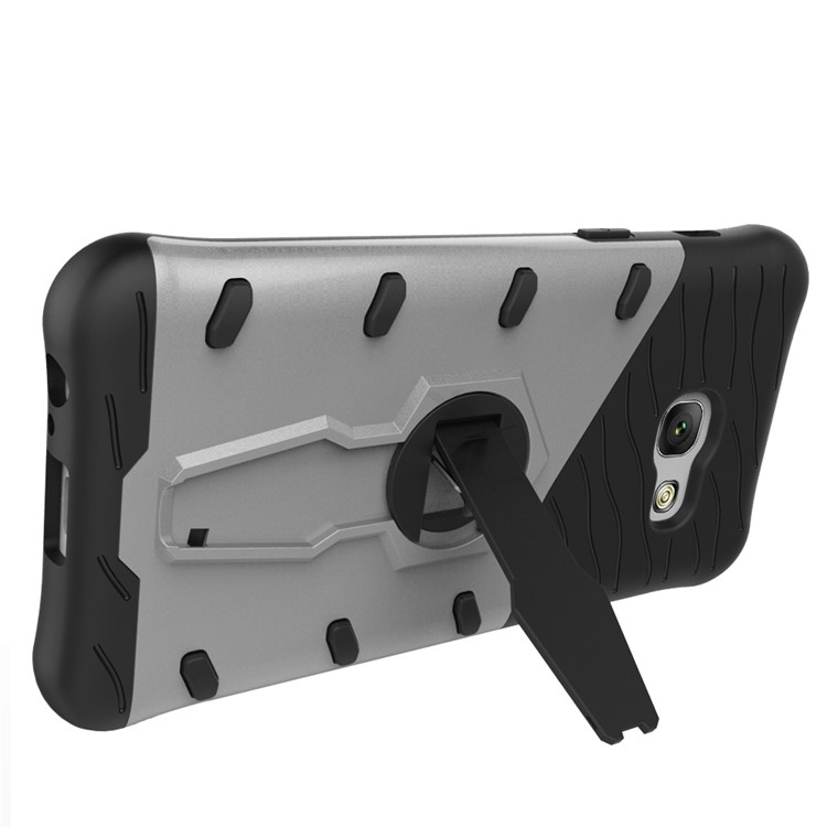 360-Degree Rotary Kickstand Armor PC + TPU Combo Case for Samsung Galaxy A3 (2017) - Silver-7