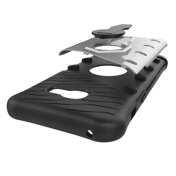 360-Degree Rotary Kickstand Armor PC + TPU Combo Case for Samsung Galaxy A3 (2017) - Silver-9