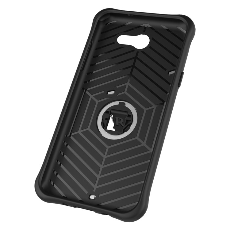 360-Degree Rotary Kickstand PC + TPU Combo Case for Samsung Galaxy J3 Emerge/J3 Prime/J3 (2017) - Silver-11