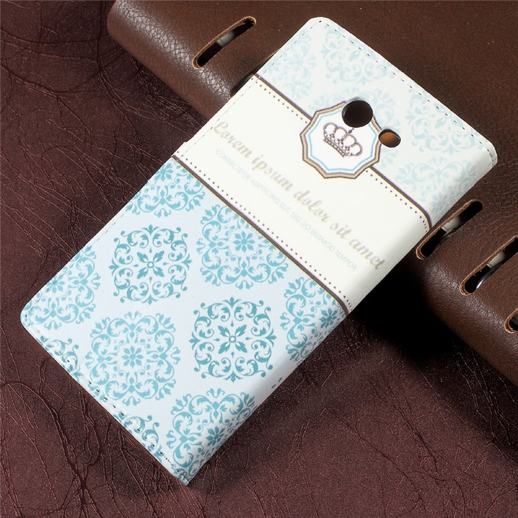 Pattern Printing Leather Wallet Case for Samsung Galaxy J3 Emerge/J3 Prime/J3 (2017) - Damask Flower-2