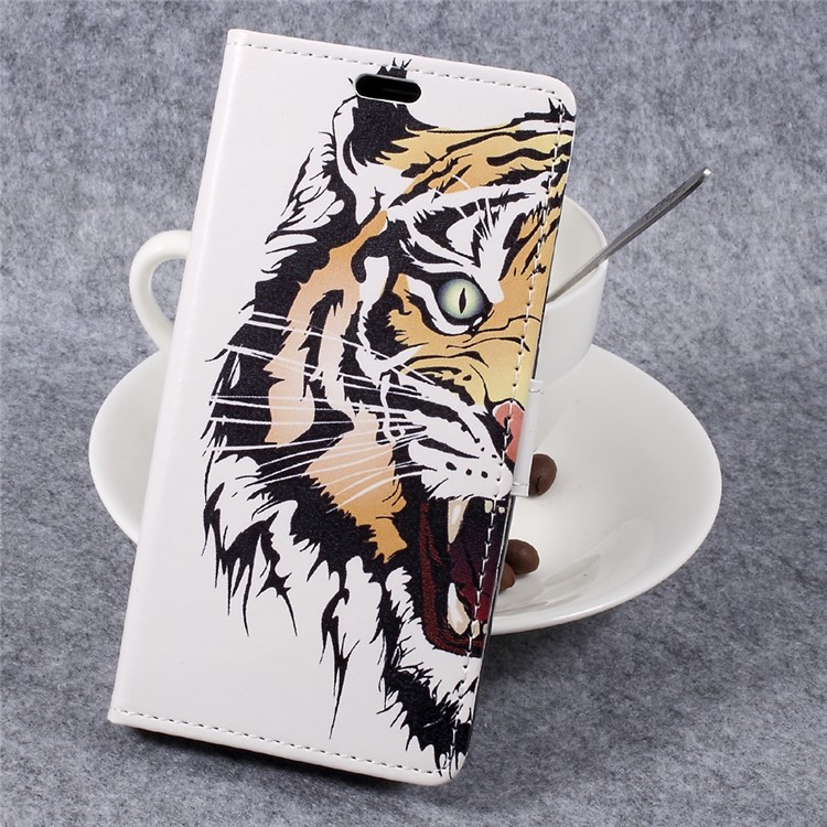 Pattern Printing Flip Leather Mobile Phone Case for Samsung Galaxy Xcover 4 - Fierce Tiger-1