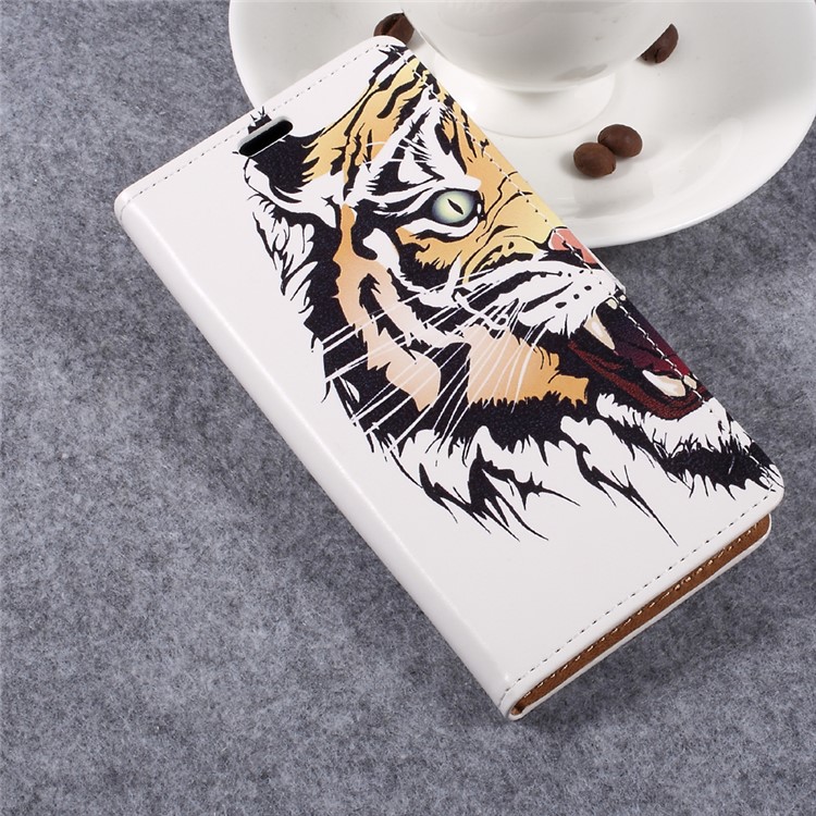 Pattern Printing Flip Leather Mobile Phone Case for Samsung Galaxy Xcover 4 - Fierce Tiger-3