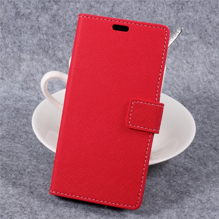 

Cross Texture Leather Wallet Stand Phone Shell for Samsung Galaxy Xcover 4 - Red, Galaxy Xcover 4