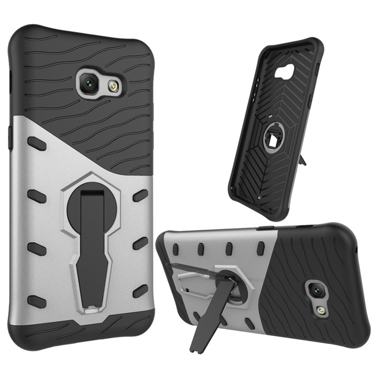 

Armor PC + TPU Case with Rotary Kickstand for Samsung Galaxy A5 (2017) SM-A520F - Silver, Galaxy A5 (2017)