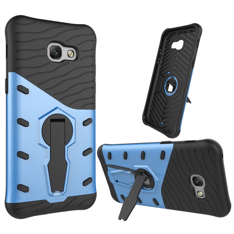 

For Samsung Galaxy A5 (2017) SM-A520F Rotary Kickstand Armor PC + TPU Phone Case - Blue, Galaxy A5 (2017)
