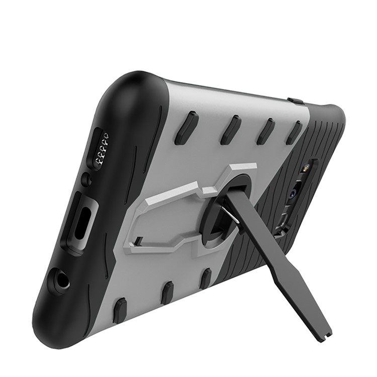 360-Degree Rotating Kickstand PC + TPU Case for Samsung Galaxy S8 G950 - Silver-4