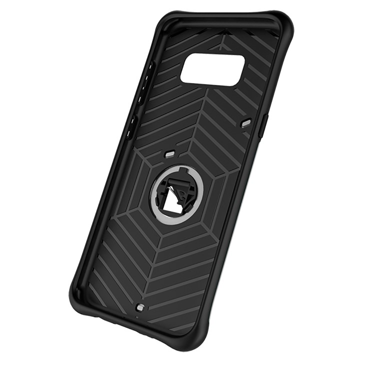 360-Degree Rotating Kickstand PC + TPU Case for Samsung Galaxy S8 G950 - Silver-5
