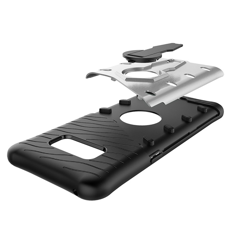 360-Degree Rotating Kickstand PC + TPU Case for Samsung Galaxy S8 G950 - Silver-6