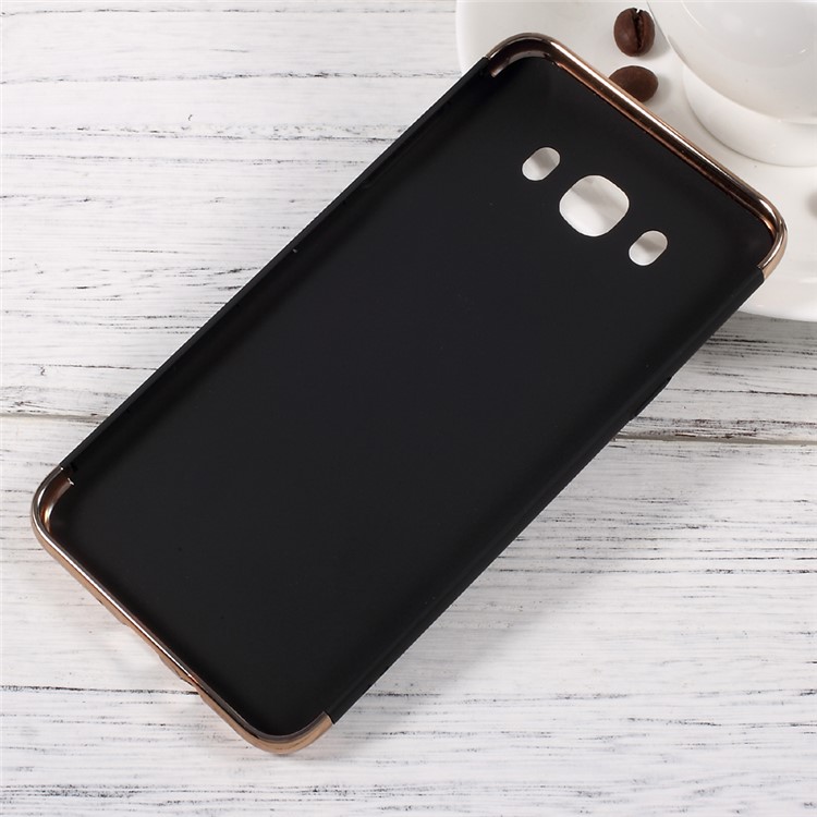 3-piece Rubberized Hard Case with Plated Frames for Samsung Galaxy J7 (2016) J710 - Black-2