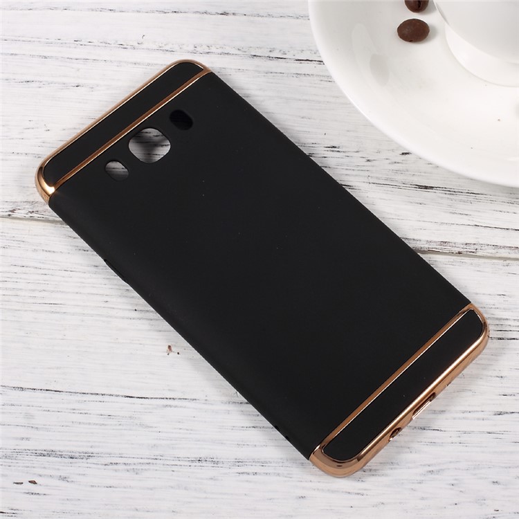 3-piece Rubberized Hard Case with Plated Frames for Samsung Galaxy J7 (2016) J710 - Black-3