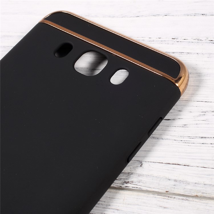 3-piece Rubberized Hard Case with Plated Frames for Samsung Galaxy J7 (2016) J710 - Black-4