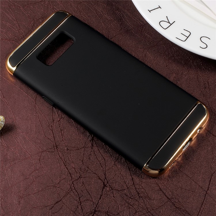 For Samsung Galaxy S8 G950 3-in-1 Electroplated Frames Plastic Hard Case - Black-2