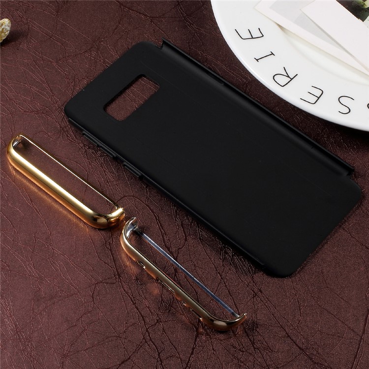 For Samsung Galaxy S8 G950 3-in-1 Electroplated Frames Plastic Hard Case - Black-6