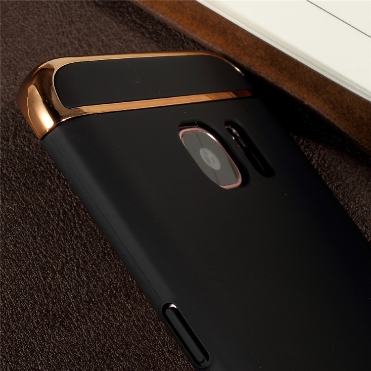 3-In-1 Plating PC Cell Phone Case for Samsung Galaxy S7 edge SM-G935 - Black-6
