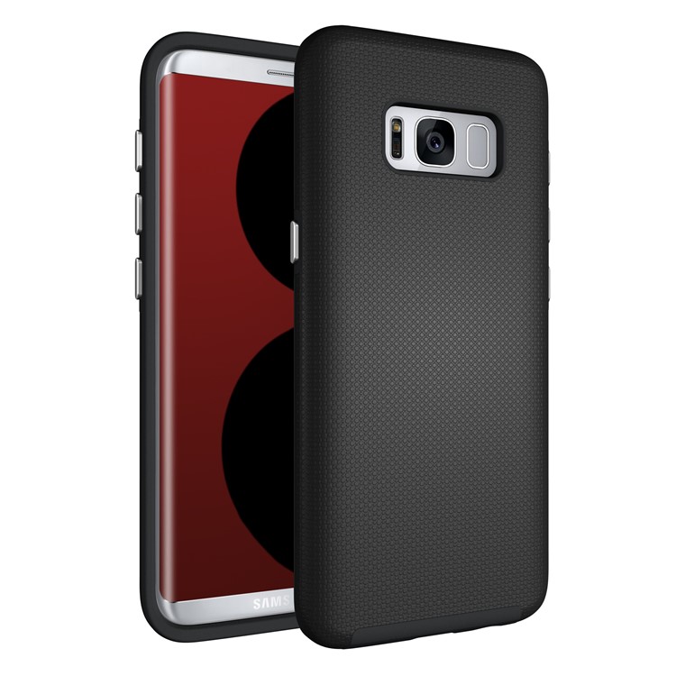 For Samsung Galaxy S8+ G955 Anti-skid PC + TPU Hybrid Armor Phone Case - Black-1