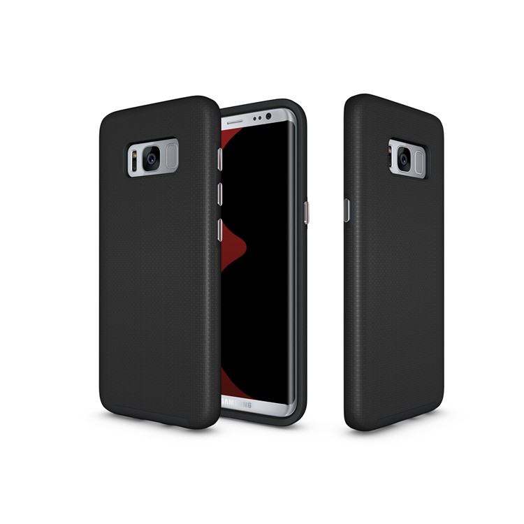 For Samsung Galaxy S8+ G955 Anti-skid PC + TPU Hybrid Armor Phone Case - Black-15
