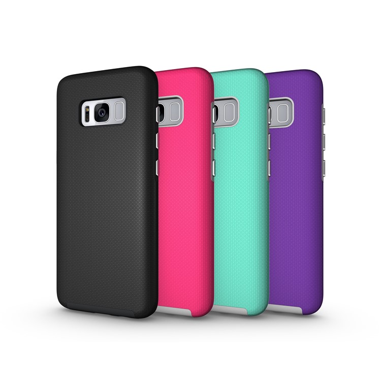 For Samsung Galaxy S8+ G955 Anti-skid PC + TPU Hybrid Armor Phone Case - Black-16