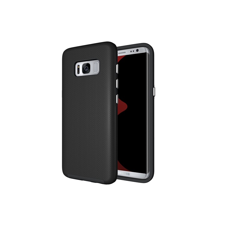 For Samsung Galaxy S8+ G955 Anti-skid PC + TPU Hybrid Armor Phone Case - Black-3
