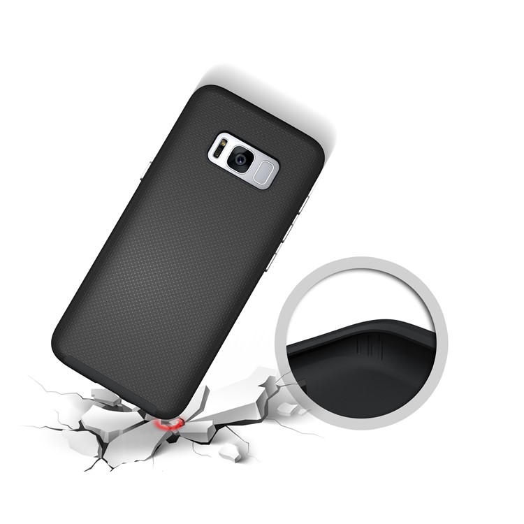 For Samsung Galaxy S8+ G955 Anti-skid PC + TPU Hybrid Armor Phone Case - Black-9