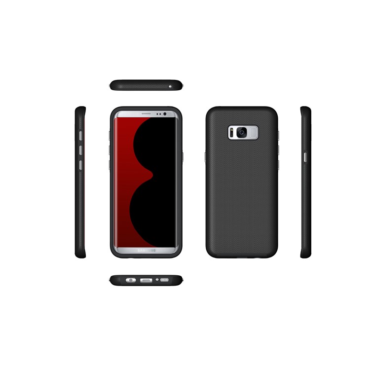 For Samsung Galaxy S8 G950 Anti-skid Hybrid PC + TPU Armor Phone Case - Black-8