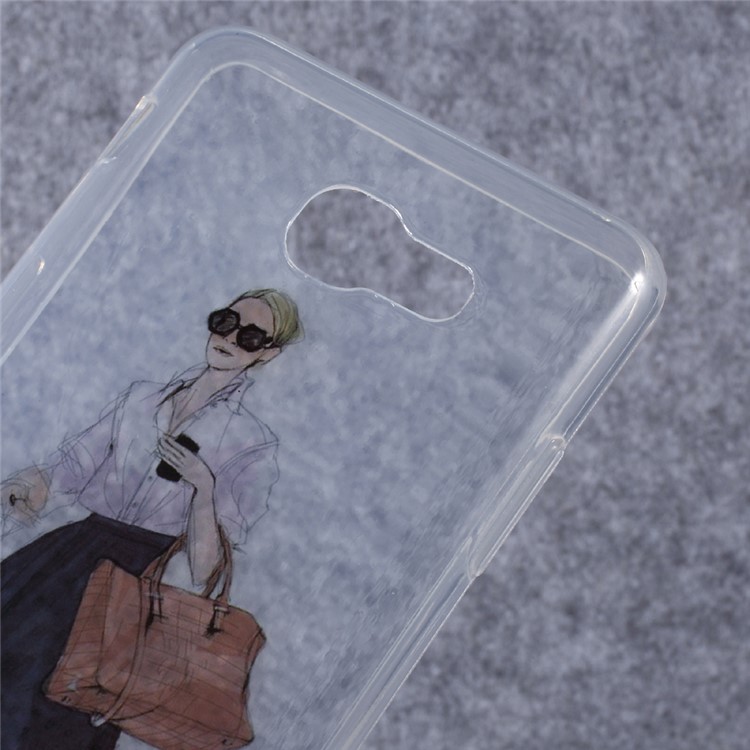 IMD Pattern Printing TPU Mobile Phone Case for Samsung Galaxy J5 (2017) J520 - Stylish Girl Pattern-4