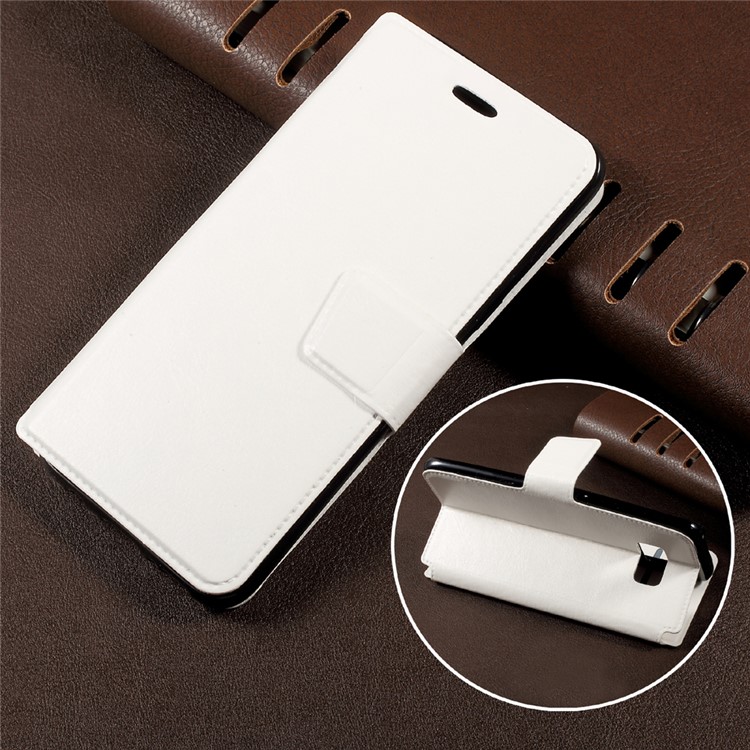 Crazy Horse Leather Card Slots Mobile Cover for Samsung Galaxy S8+ SM-G955 - White-1