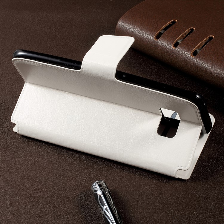 Crazy Horse Leather Card Slots Mobile Cover for Samsung Galaxy S8+ SM-G955 - White-4