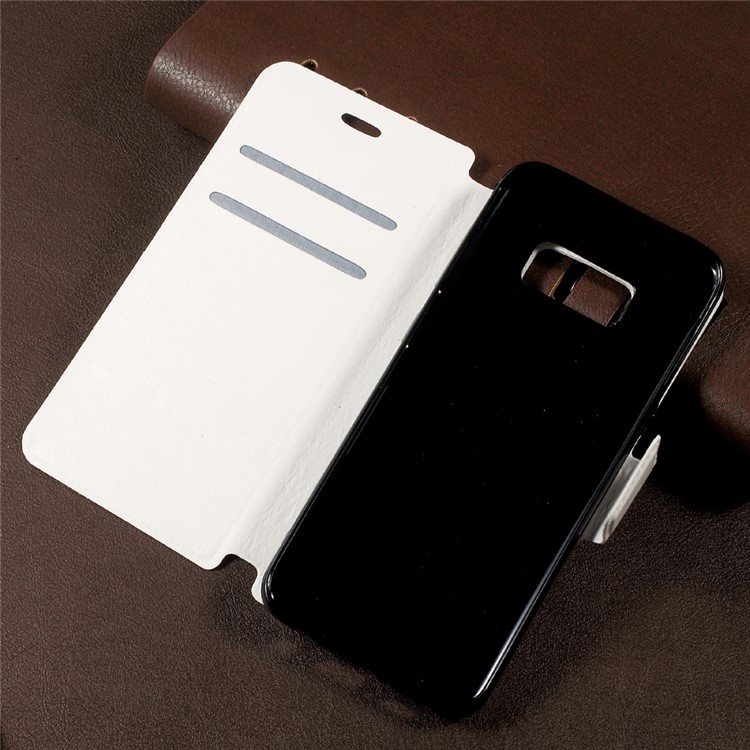 Crazy Horse Leather Card Slots Mobile Cover for Samsung Galaxy S8+ SM-G955 - White-5