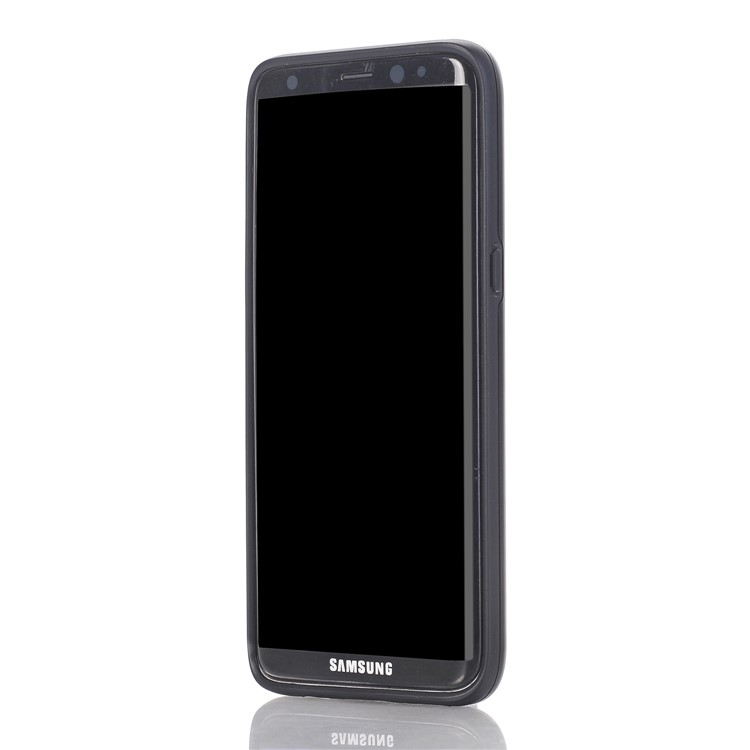 Hybrid Cell Phone Case with Card Holder (PC + TPU) for Samsung Galaxy S8 Plus G955 - Black-2
