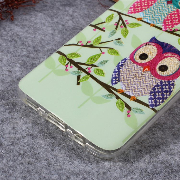 Pattern Printing Soft TPU Cell Phone Case for Samsung Galaxy S8 SM-G950 - Two Owls on the Branch-4