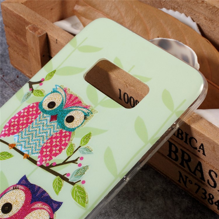 Pattern Printing Soft TPU Cell Phone Case for Samsung Galaxy S8 SM-G950 - Two Owls on the Branch-5