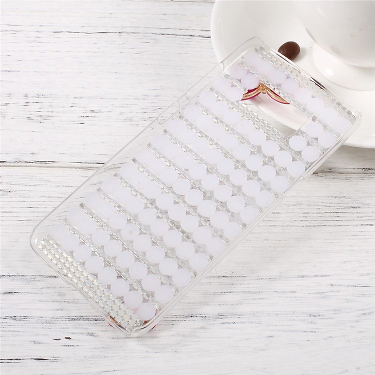 3D Bowknot Shinning Rhinestone Decorate Pearl Hard Cover Case for Samsung Galaxy S8+ SM-G955 - Rose-2