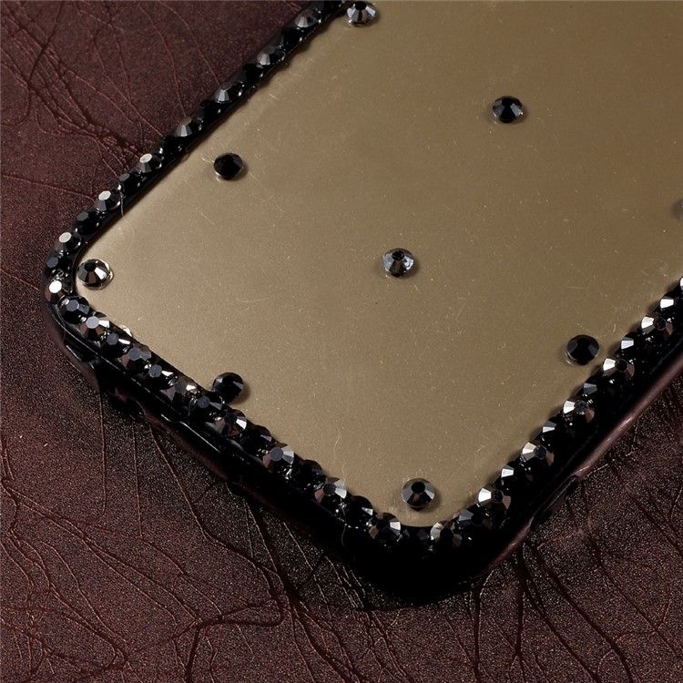 Rhinestone Decorated Hybrid TPU Frame + Acrylic Back Cover for Samsung Galaxy A5 (2017) SM-A520F - Black-5