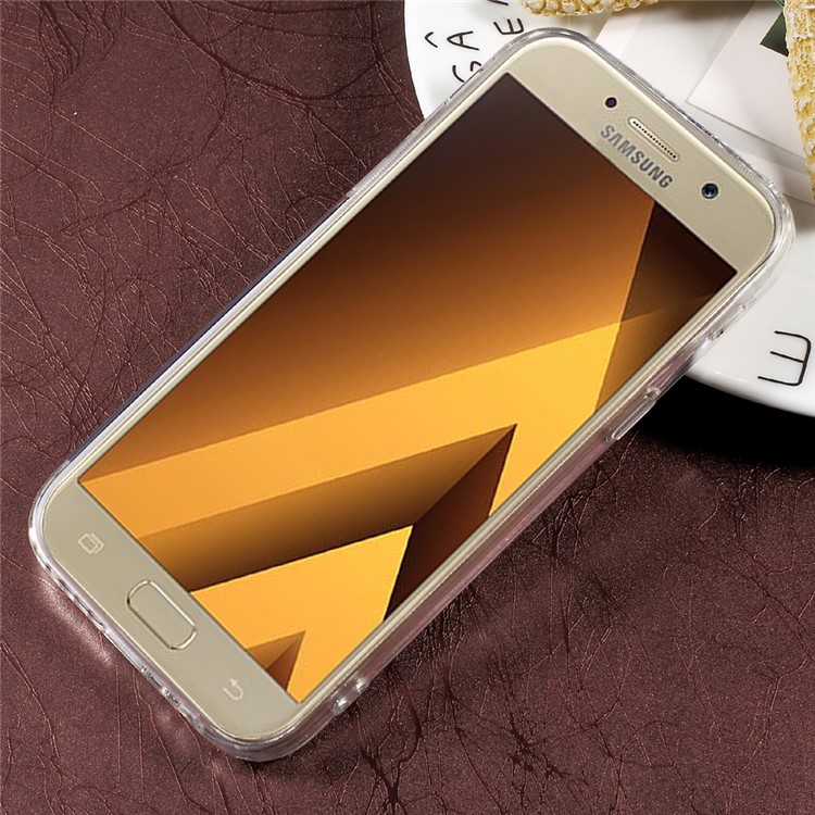 Rhinestone Ring Kickstand Electroplated Mirror PC Back Case with TPU Edge for Samsung Galaxy A5 (2017) - Rose Gold-2