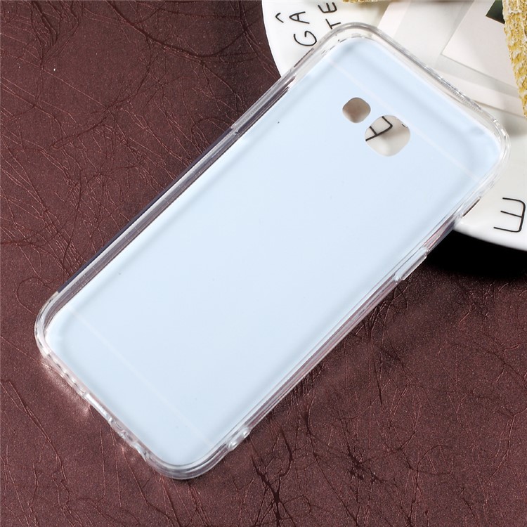 Rhinestone Ring Kickstand Electroplated Mirror PC Back Case with TPU Edge for Samsung Galaxy A5 (2017) - Rose Gold-8
