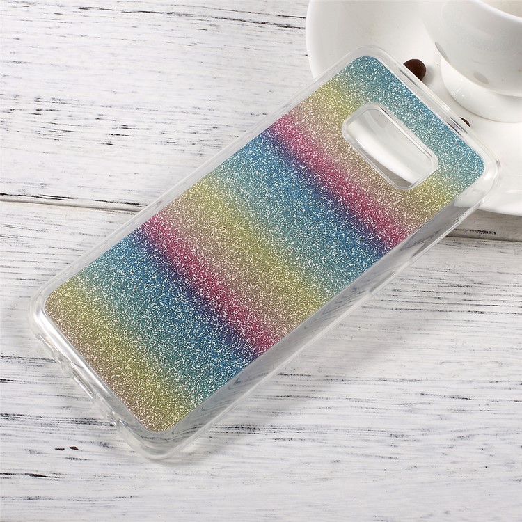 Gradient Glitter Powder TPU Phone Case for Samsung Galaxy S8 SM-G950 - Horizontal Mixture-1