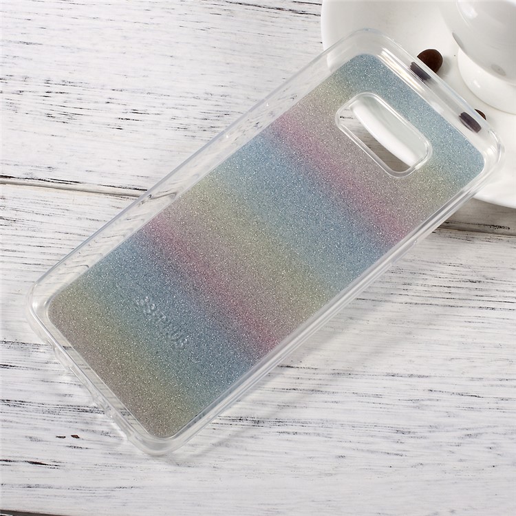 Gradient Glitter Powder TPU Phone Case for Samsung Galaxy S8 SM-G950 - Horizontal Mixture-2