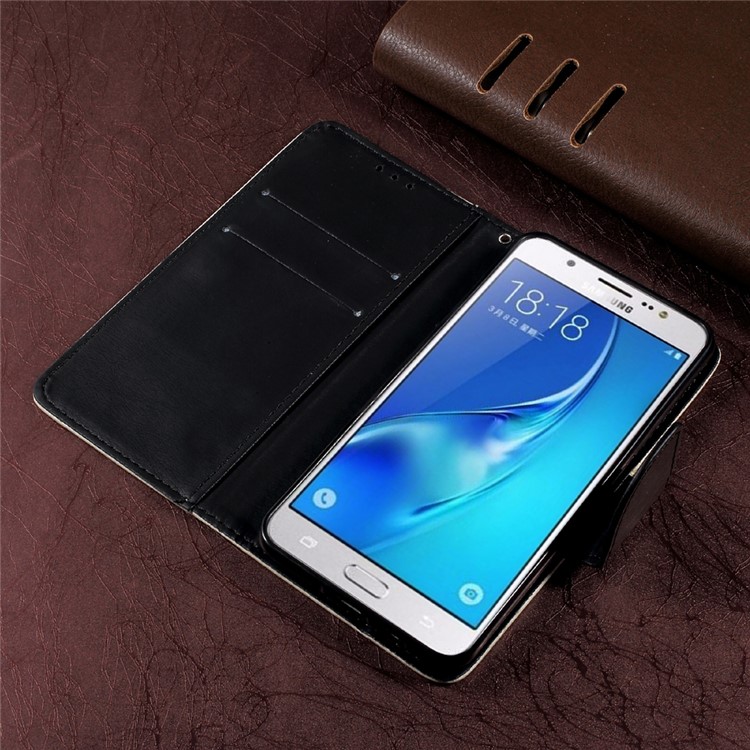 Pebble Grain Leather Case with Lanyard for Samsung Galaxy J5 (2016) SM-J510 - White-6
