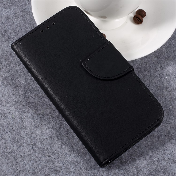 Pebble Grain Stand Leather Case for Samsung Galaxy J5 Prime - Black-4