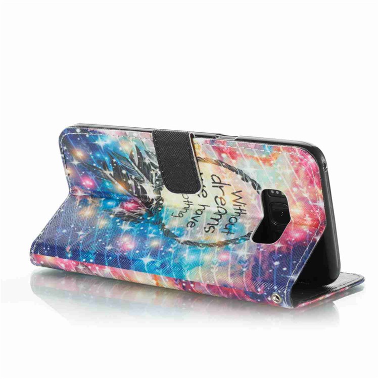 Pattern Printing Leather Wallet Case for Samsung Galaxy S8 Plus SM-G955 - Dream Catcher-2