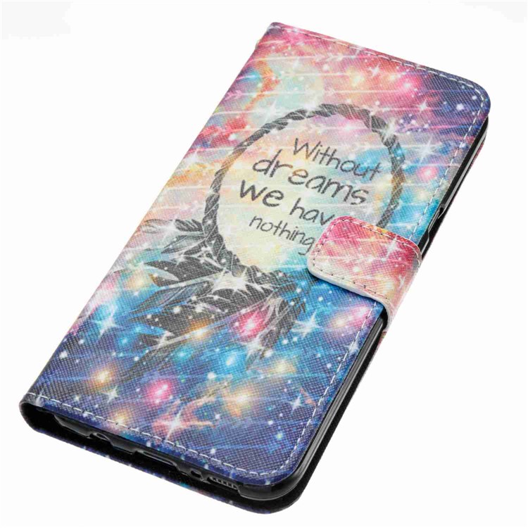 Pattern Printing Leather Wallet Case for Samsung Galaxy S8 Plus SM-G955 - Dream Catcher-3