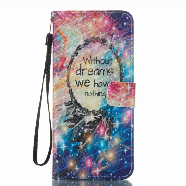Pattern Printing Leather Wallet Case for Samsung Galaxy S8 Plus SM-G955 - Dream Catcher-5