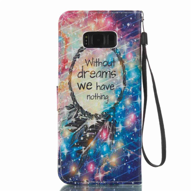 Pattern Printing Leather Wallet Case for Samsung Galaxy S8 Plus SM-G955 - Dream Catcher-6