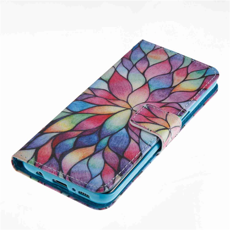 Pattern Printing PU Leather Wallet Case for Samsung Galaxy S8 SM-G950 - Vivid Flowers-3