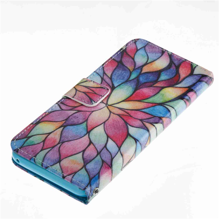 Pattern Printing PU Leather Wallet Case for Samsung Galaxy S8 SM-G950 - Vivid Flowers-4