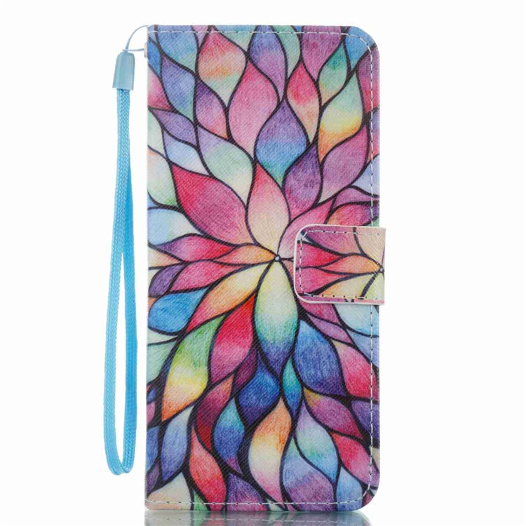 Pattern Printing PU Leather Wallet Case for Samsung Galaxy S8 SM-G950 - Vivid Flowers-5