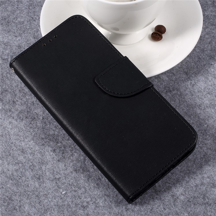 Pebble Grain Stand Leather Wallet Case with Lanyard for Samsung Galaxy S8+ SM-G955 - Black-4