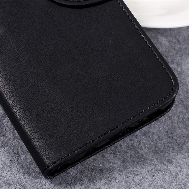 Pebble Grain Stand Leather Wallet Case with Lanyard for Samsung Galaxy S8+ SM-G955 - Black-8